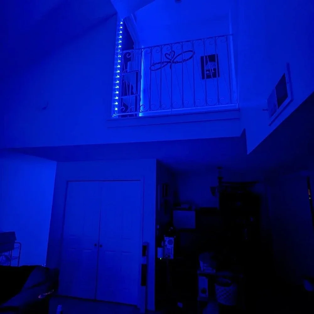 100ft Bluetooth App Remote Mic 50ftx2 Music Sync LED Strip Lights for Bedroom